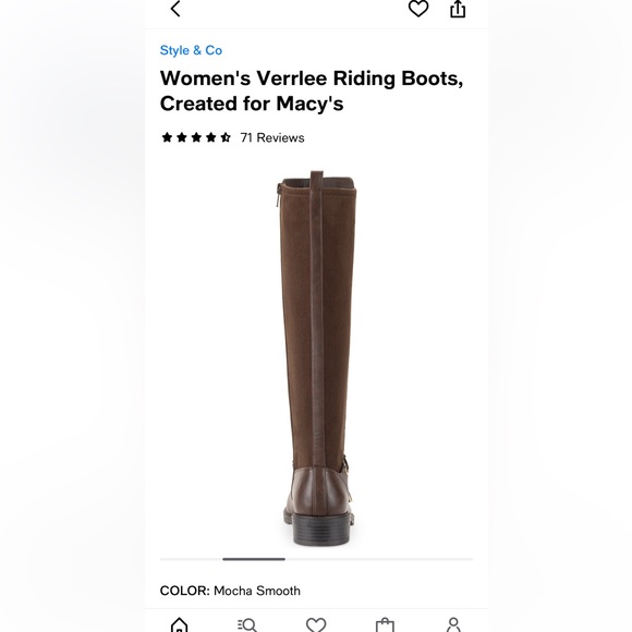Style & Co. Verrlee Riding Boots Brown NWT! Size 9.5 - Picture 2 of 7